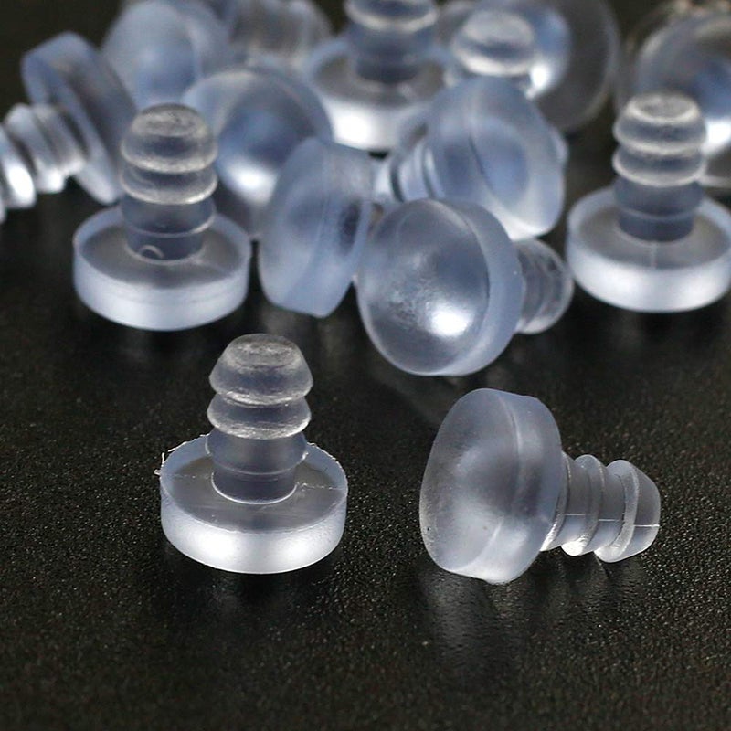 Luomorgo 50Pcs Stem Bumper Glides, Glass Top Table Bumpers with Stem for Cabinet Doors Patio Furniture, for 3/16 Inch Holes - Image 3